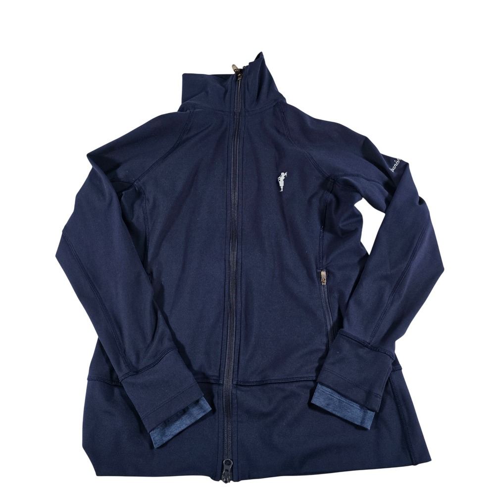 Peter Millar Spanish Bay Navy Blue Full Zip Performance Golf Jacket Womens Small